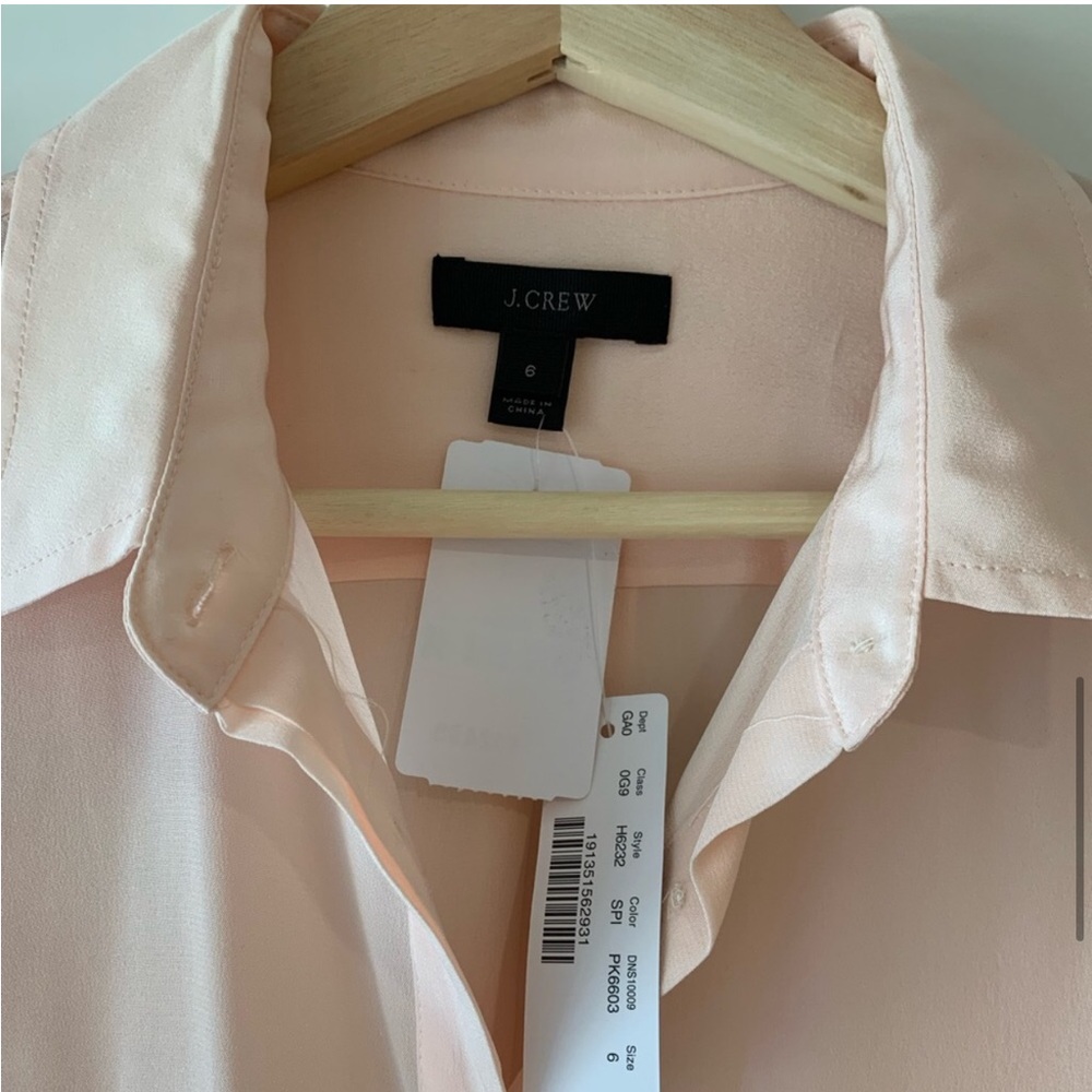 J. CREW - NWT Silk Button Up - Petal - Picture 7 of 9